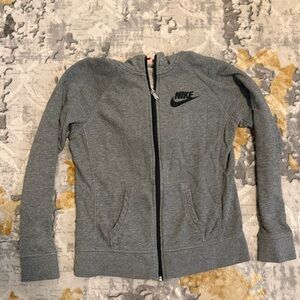 Nike Heather Gray Full-Zip Hoodie